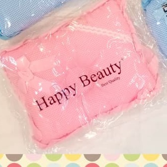 Bantal Peang kotak / oval renda katun Happy Beauty