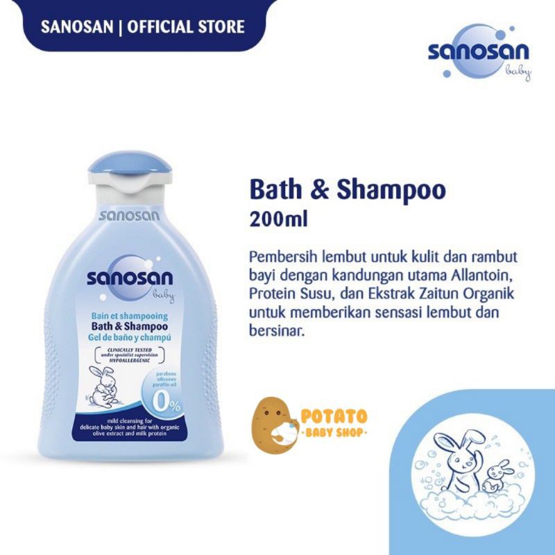 Sanosan Bath &amp; Shampoo 200ml