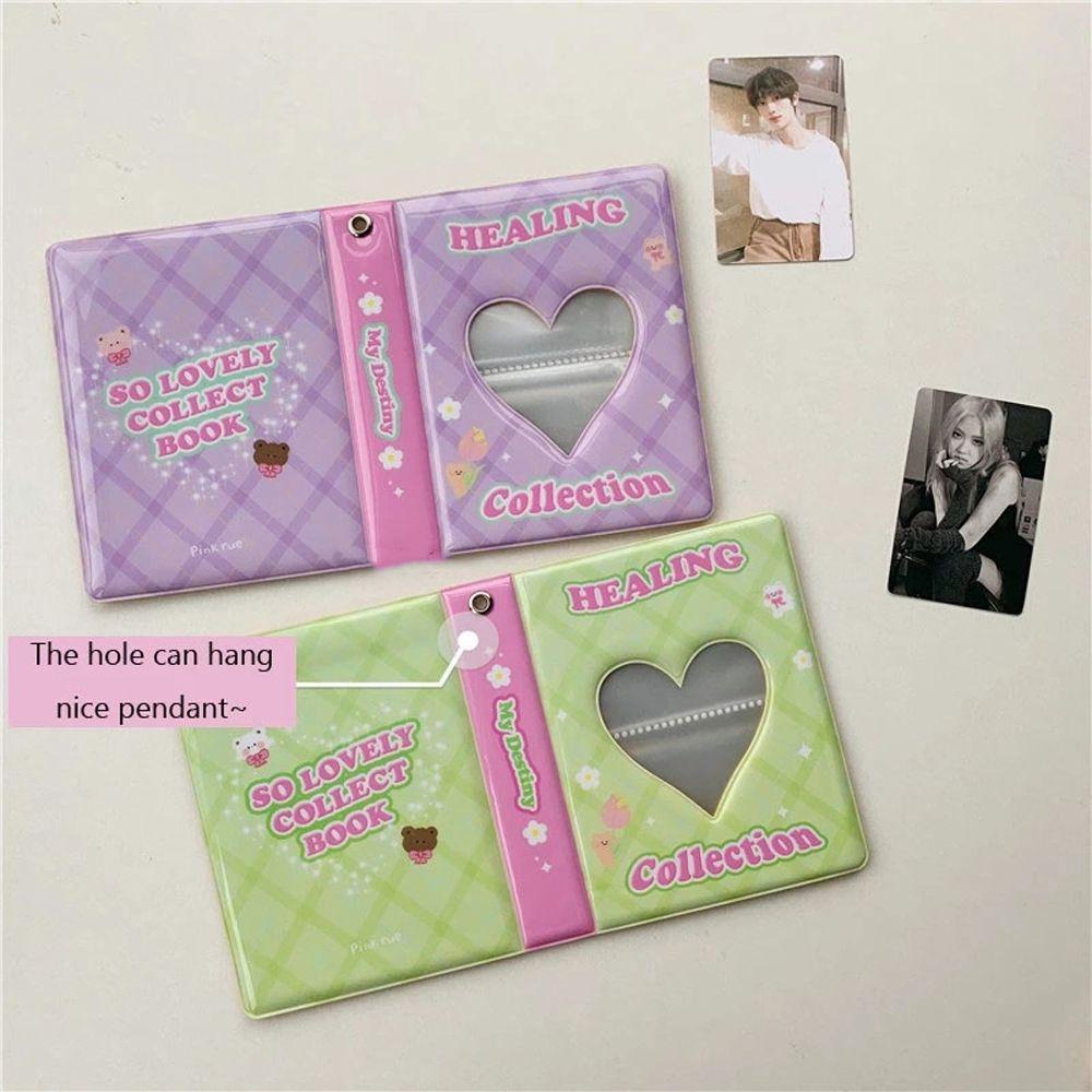 [Elegan] Album Foto Kawaii Heart Bear Idol Album ID Holder Binder Album Kartu Nama Kpop Card Binder