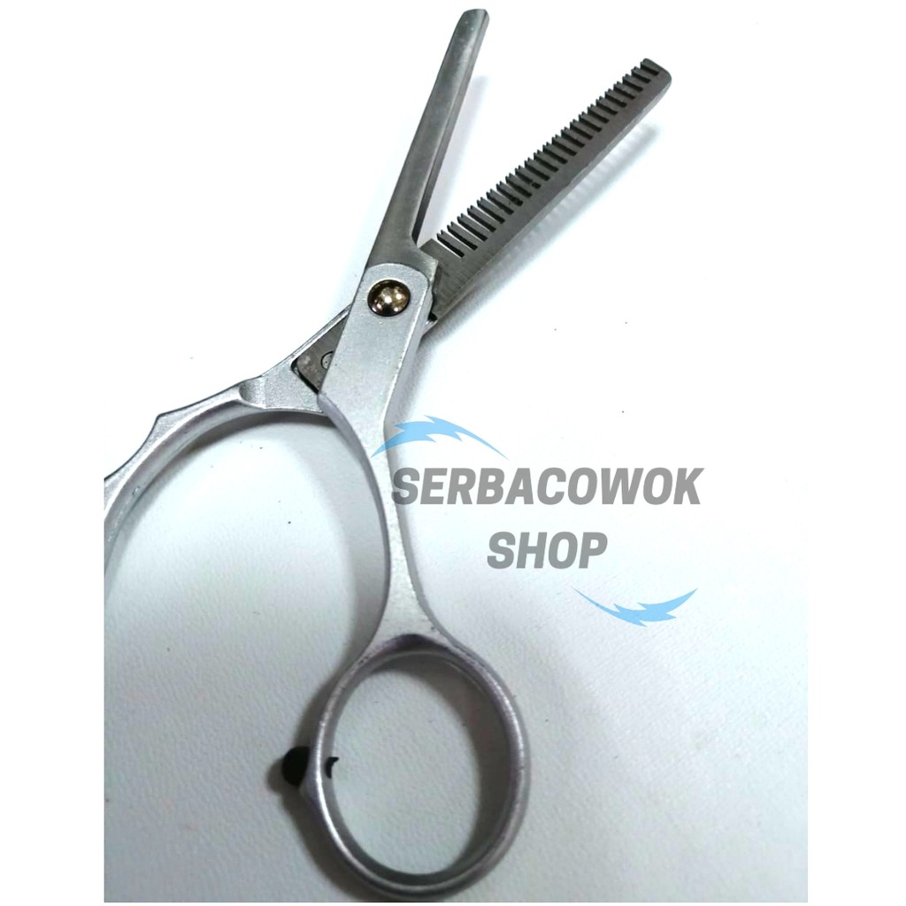 Gunting Sasak Rambut Stainless Penipis Potong Rambut Barbershop Stylist Salon