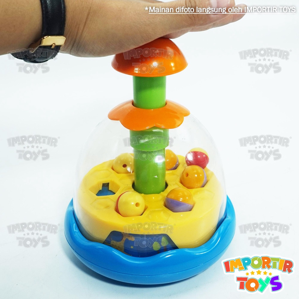 Mainan Bayi Spinning Ball Merry Spinning Bola Anak Edukasi Motorik