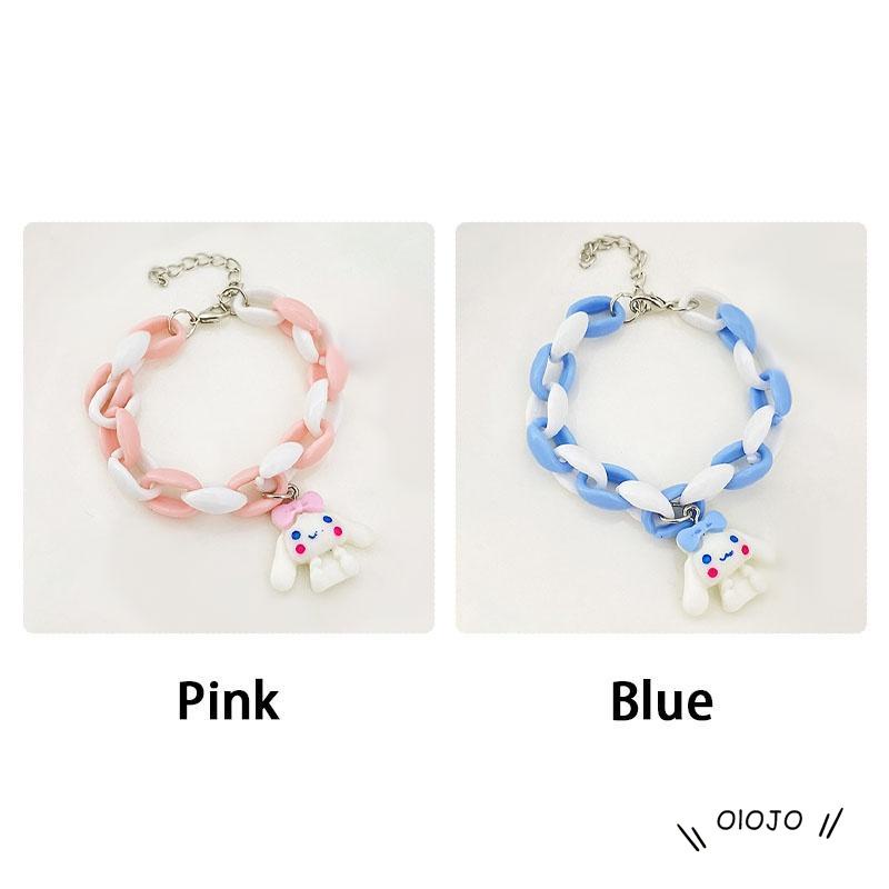 【COD】Gelang Desain Kartun Anjing Telinga Besar Warna Pink Biru Untuk Pasangan