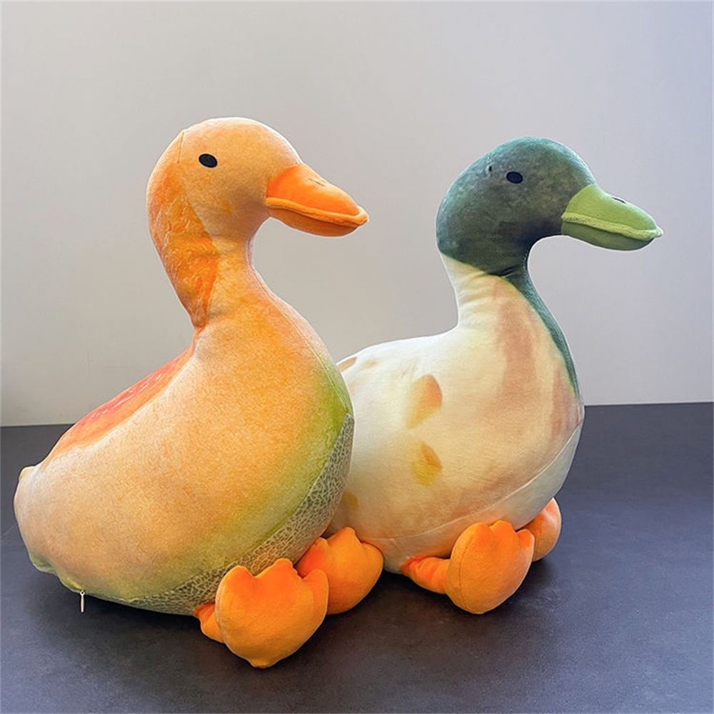 Mainan Boneka Bantal Bentuk Buah Melon Semangka Cantaloupe Duck Bahan Plush Untuk Kamar Anak