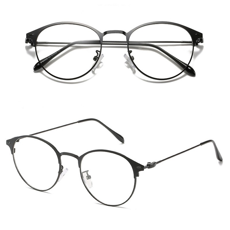 [littlecrab] Kacamata Photocromic Korea Anti Radiasi Kacamata Hitam Anti UV 2 in 1 Kacamata Pria dan Wanita-Hitam