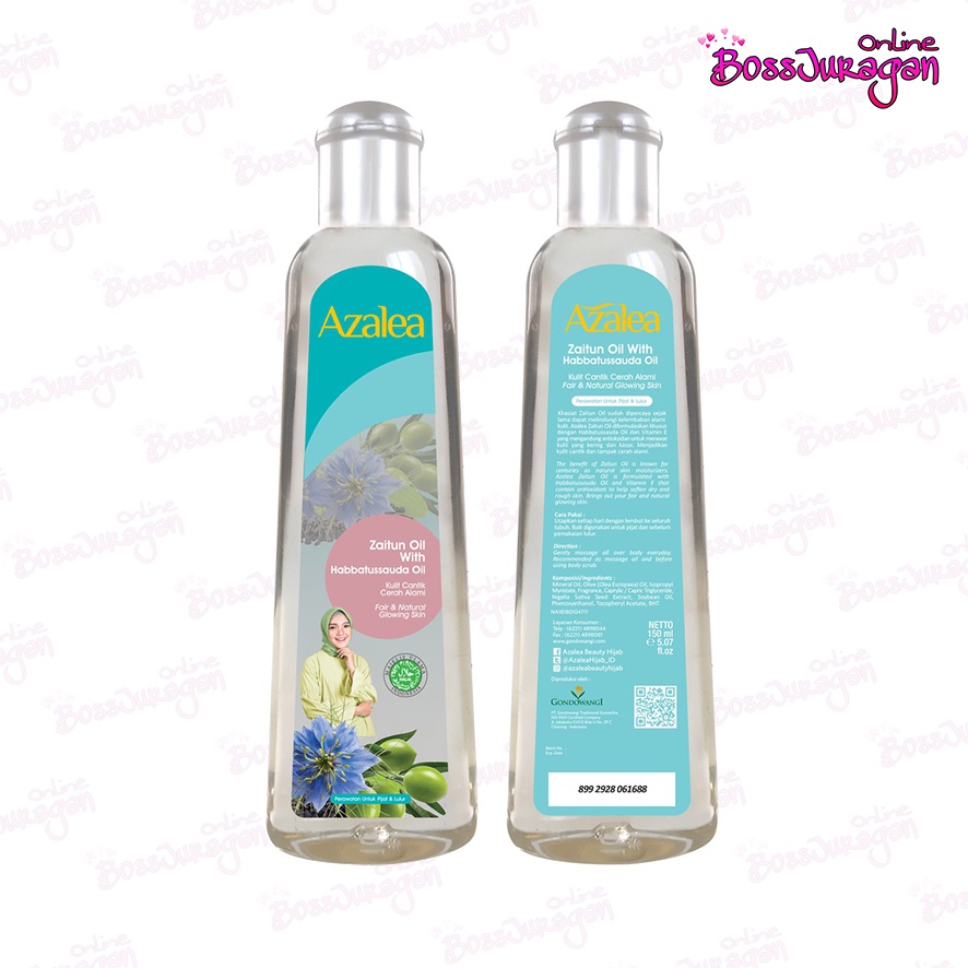 (BOSS) AZALEA Zaitun Oil with Rosehip Oil / Habbatussauda / Deep Hydration Rose Water 75ml 150ml