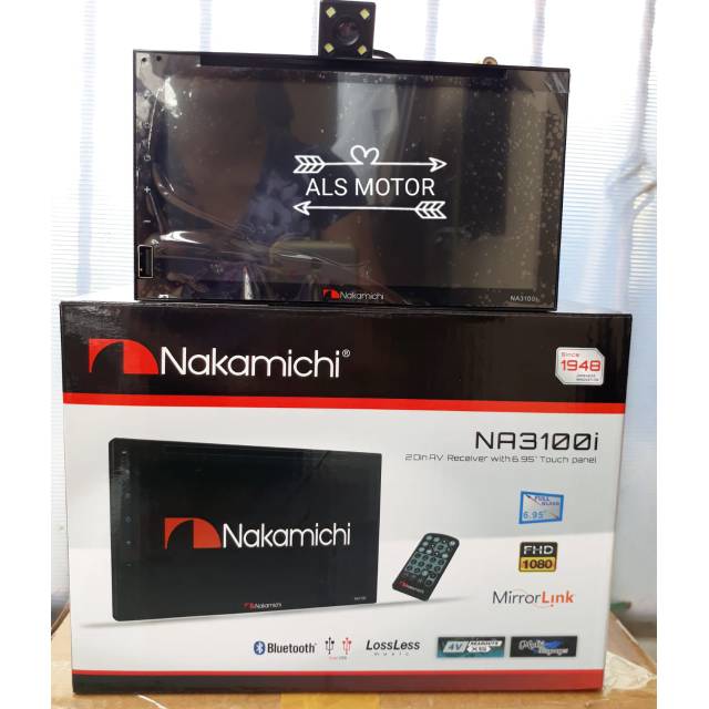 Head unit double din nakamichi NA3100i paket kamera mundur