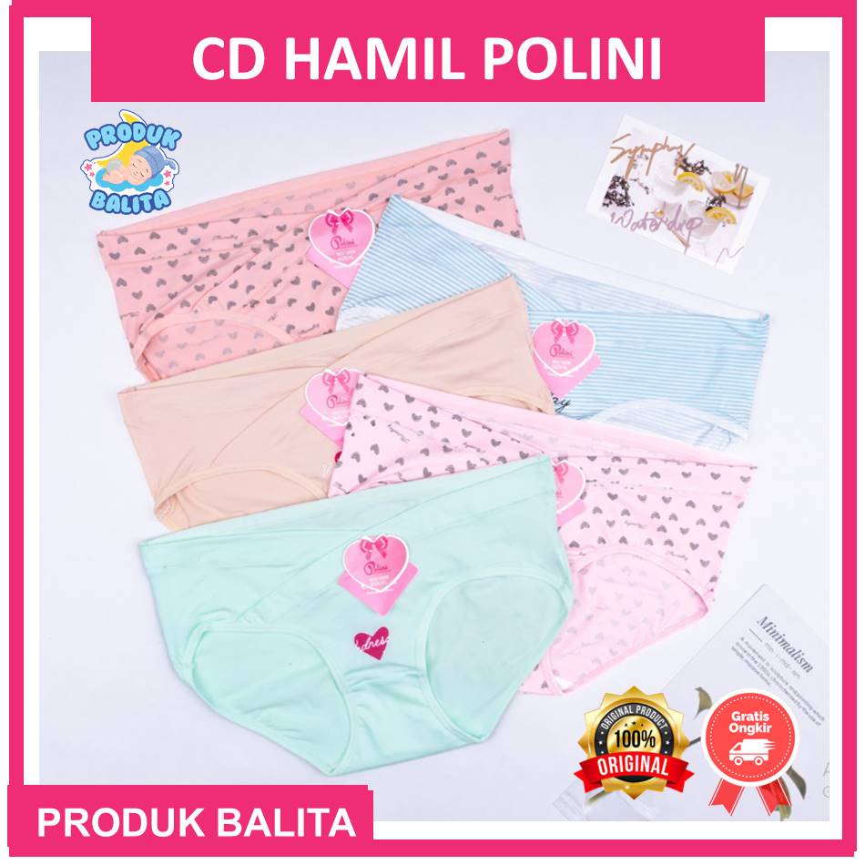 CD Bumil Celana Dalam Ibu Hamil Polini CD Hamil Termurah Ukuran XL D Undies Hamil Low Waist Maternity Panty 3908