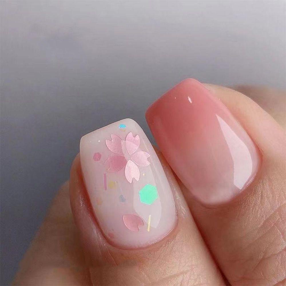 Mxbeauty Sakura Kuku Payet Warna-Warni Fashion Manicure Aksesori DIY Kerajinan Spangles Gel Charms 3D Nail Art Dekorasi