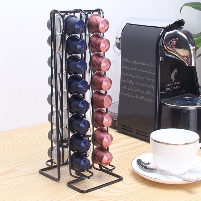 Tempat Kopi Kapsul/Capsul Tempat Kapsul/Rak Holder Nespresso/Capsule Holder/Tempat Kapsul Kopi-Hitam