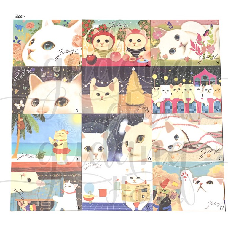 Kartu Ucapan Multifungsi Kucing Super Cute Cat DIY Scrapbook GH 305127