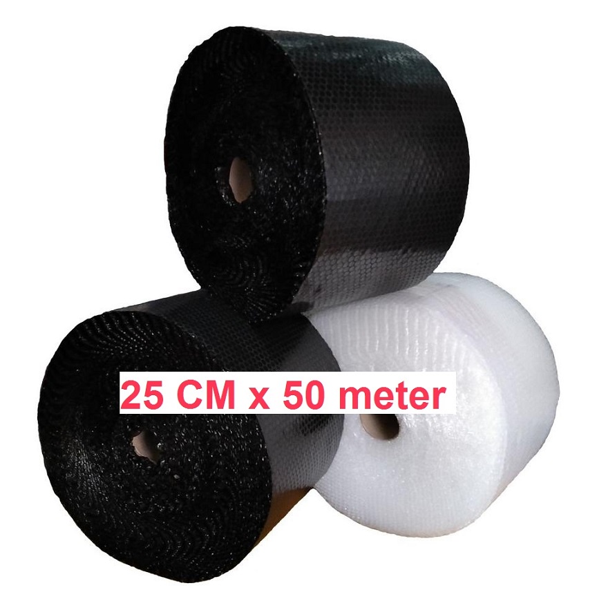 

BUBBLE WRAP ROLL HITAM BENING 25CM X 50 METER MURAH SEMARANG PROMO SHOPEE