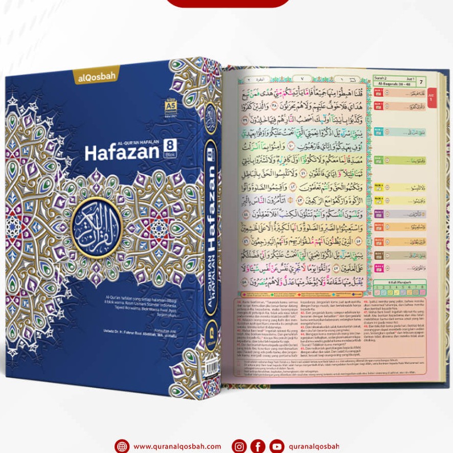 AL QURAN HAFAZAN HAFALAN 8  BLOK WARNA A5 AL QOSBAH