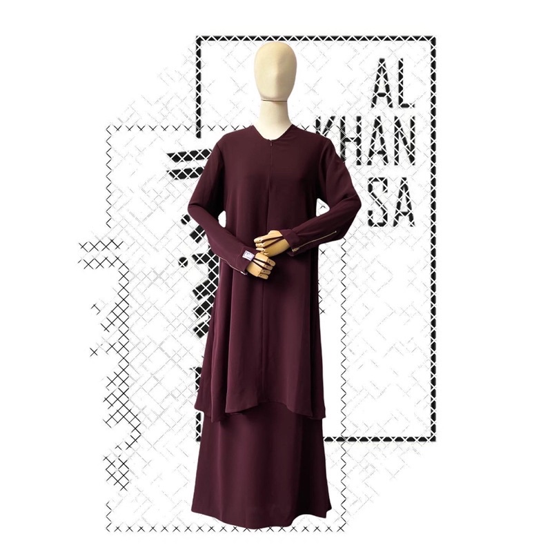 Aira Set marzan anti uv Dark Maroon