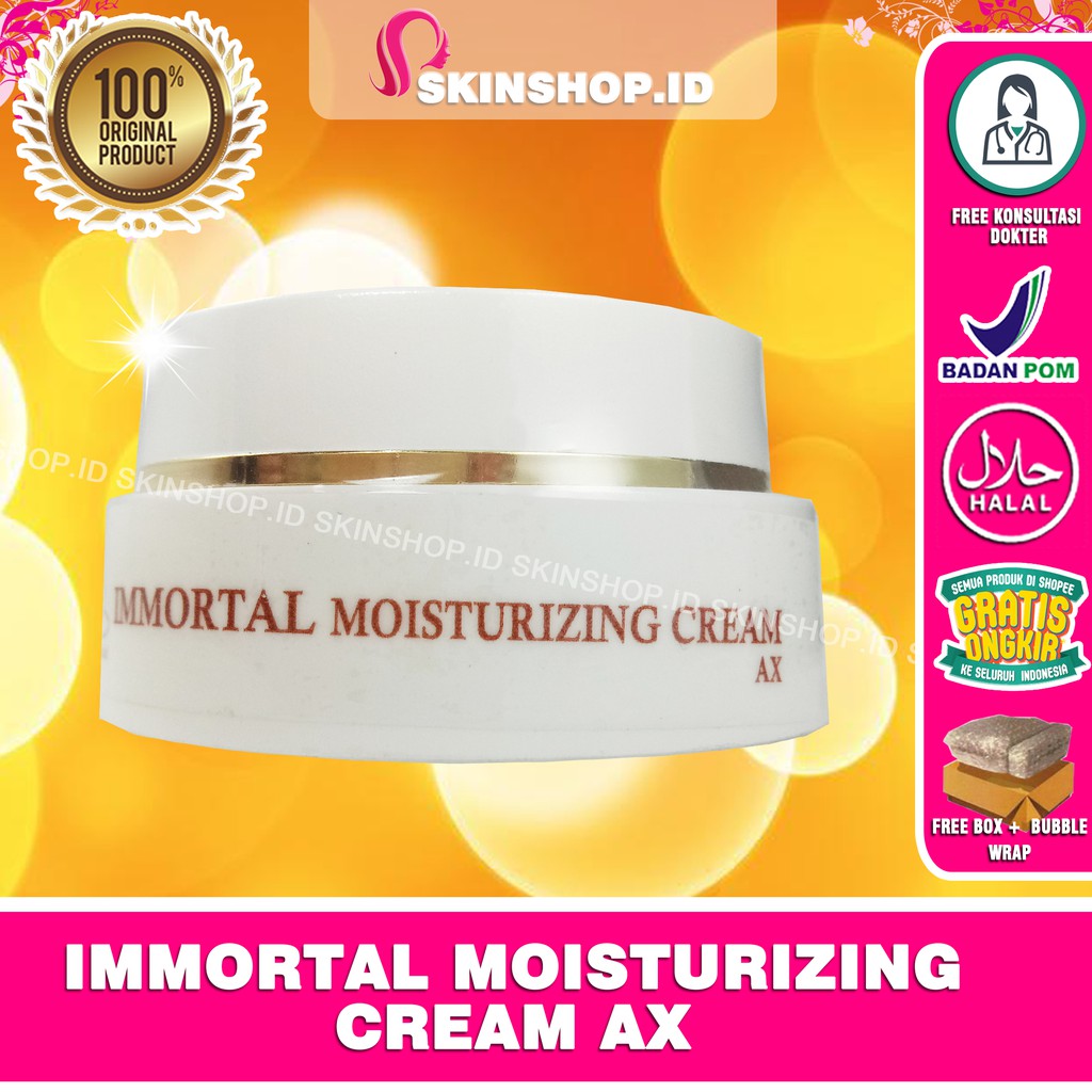 Immortal Moisturizer AX Cream 10gr  Original / Krim Pelembab Kulit Berjerawat BPOM Aman
