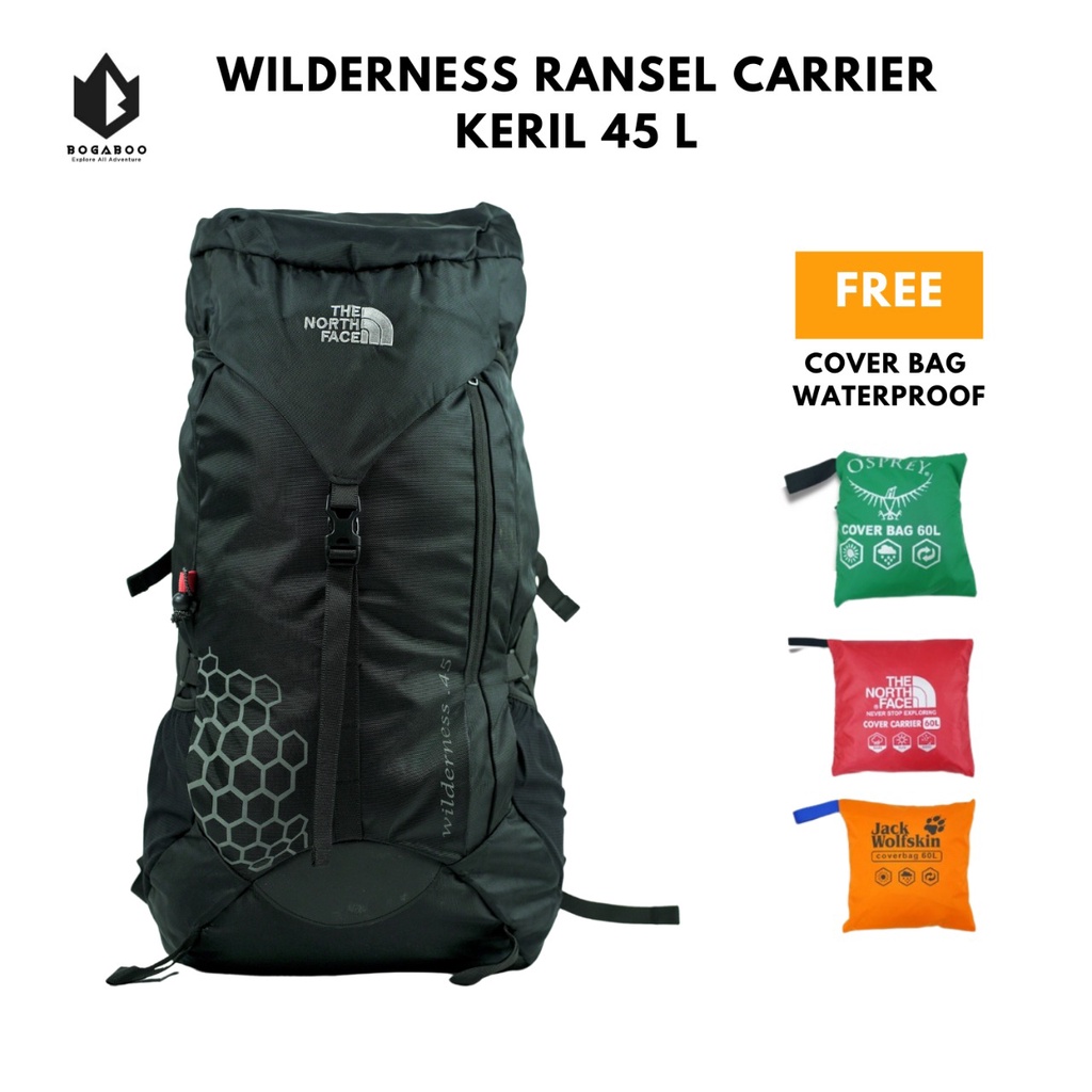 Tas Gunung WILDERNESS Ransel Carrier Keril 45 L - Tas Keril - Tas Carrier Tas Camping Tas Gunung