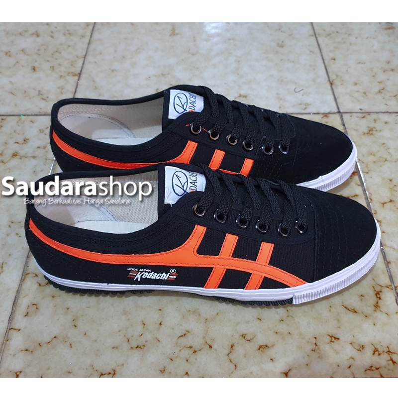 Sepatu Kodachi 8172 Hitam lis Orange / Sepatu Kodachi 8172 Classic - Hitam Orange