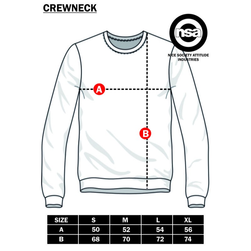 NSA IND Crewneck Sweater Sweatshirt /Bad Influencer / Creamy Beige-2