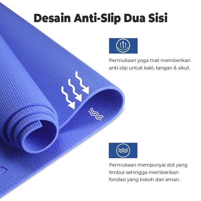 NBR Yoga Mat Matras Latihan Anti Slip Mat Senam Yoga Mat Gym Matrass Fitness Karpet Matras