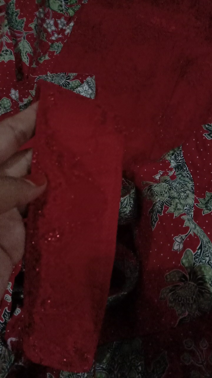 Qnunbatik Batik Keluarga/family Gamis Muslim Krisdayanti (kd) Dsr Warna Merah