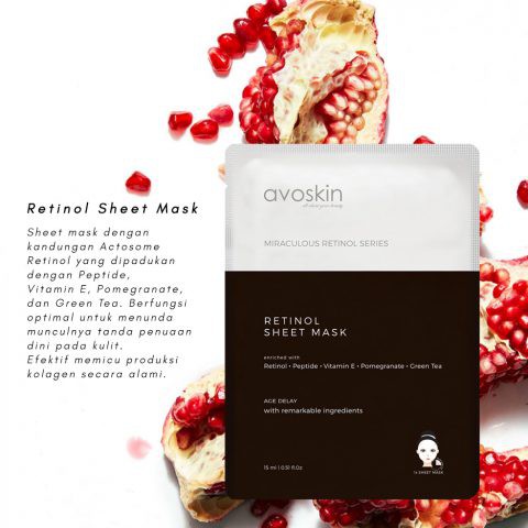 AVOSKIN RETINOL SHEET MASK | MASKER WAJAH RETINOL AVOSKIN