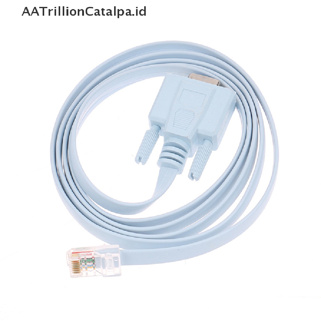 Aatrillioncatalpa 1PC Adapter RJ45 Ke RS232 com serial port 9 Lubang Kepala Kristal DB9 Ke Jaringan