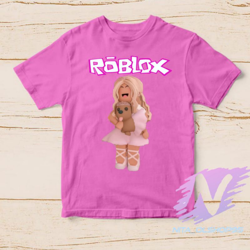 bisa bayar di tempat kaos anak roblox perempuan baju anak charakter kartun lucu