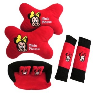 Bantal Mobil Minnie Mouse 3in1 isi 5 pcs