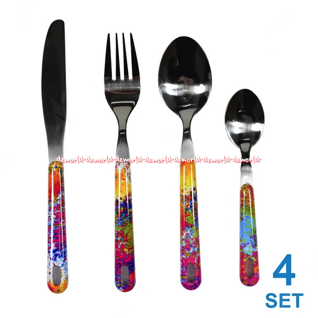 Krishome Cutlery Set Peralatan Sendok Garpu Pisau Makanan 16pcs