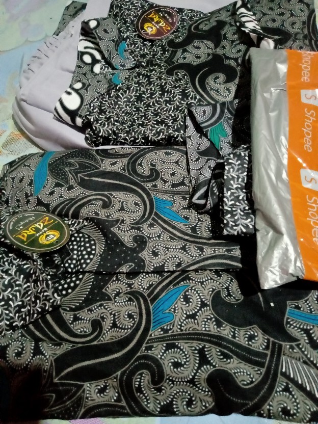 Couple Gamis Batik Keluarga Motif Parang Abu