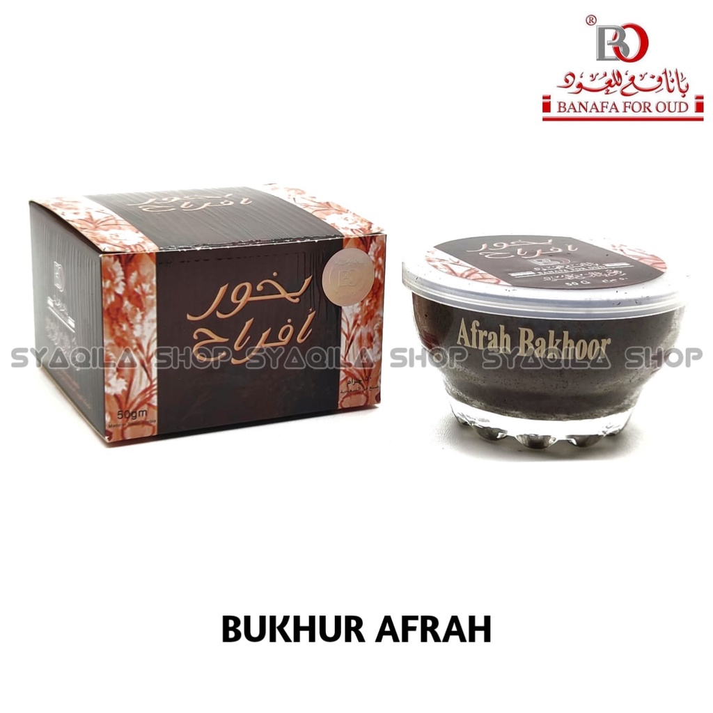 Bukhur Dupa Afrah Banafa Bakhoor Arab Asli Bakhour Menyan Original Impor Saudi 50 Gram