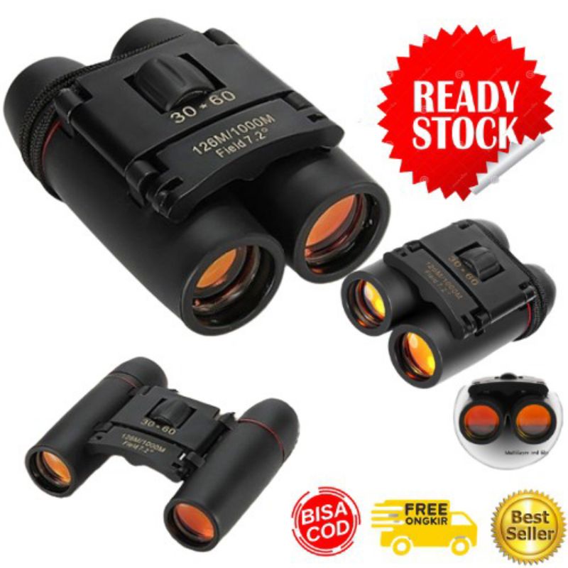 Teropong jarak jauh Original Portable 30x60 sakura binocular High Definition Night Vision Concert Berburu 126/1000m