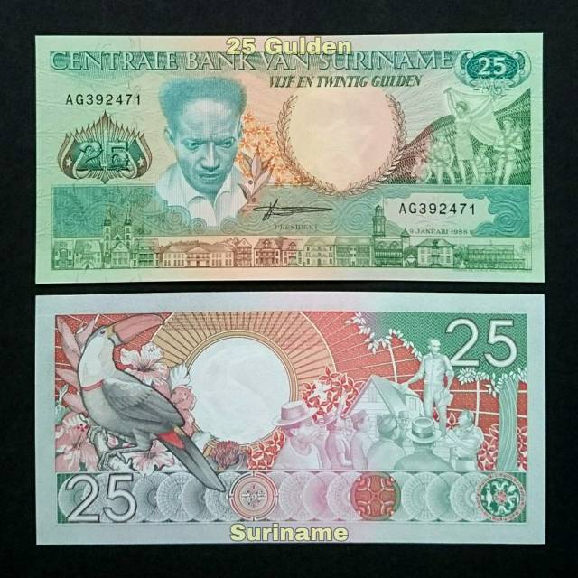 [Vista.12] Uang Suriname 25 gulden