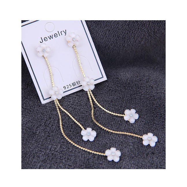 LRC Anting Fashion Gold Small Flower Earrings Alloy A59231