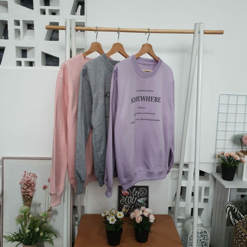 SOME WHERE SWEATER KOREA HARGA TERMURAH