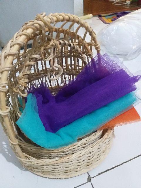 Keranjang Sangkar Ayun 1 Set Isi 3 Pcs Set Kain Tile 3 Meter Warna Custom Sangkar Burung