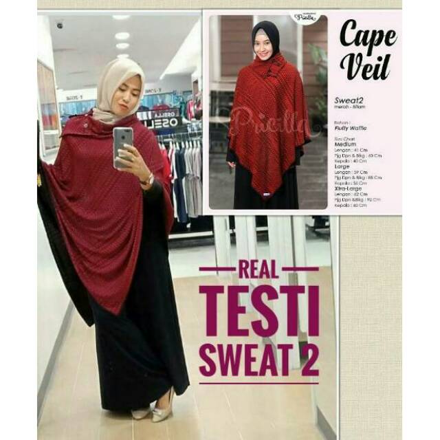 Terbaru Cape veil cantik Pricilla