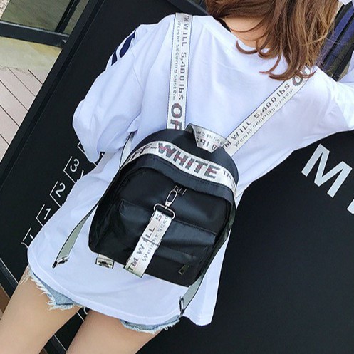 Tas ransel wanita sekolah off white 5