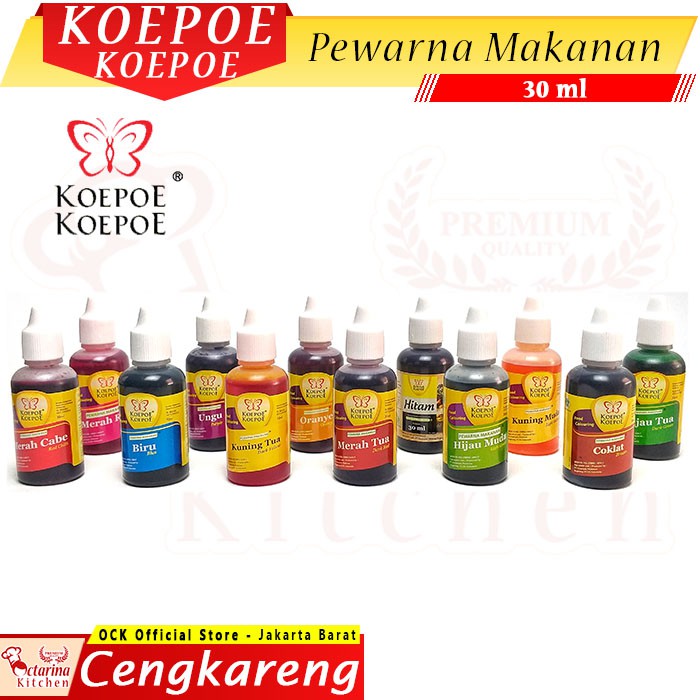 

Koepoe Koepoe Pewarna Makanan 30 ml / Kupu-kupu Food Colouring