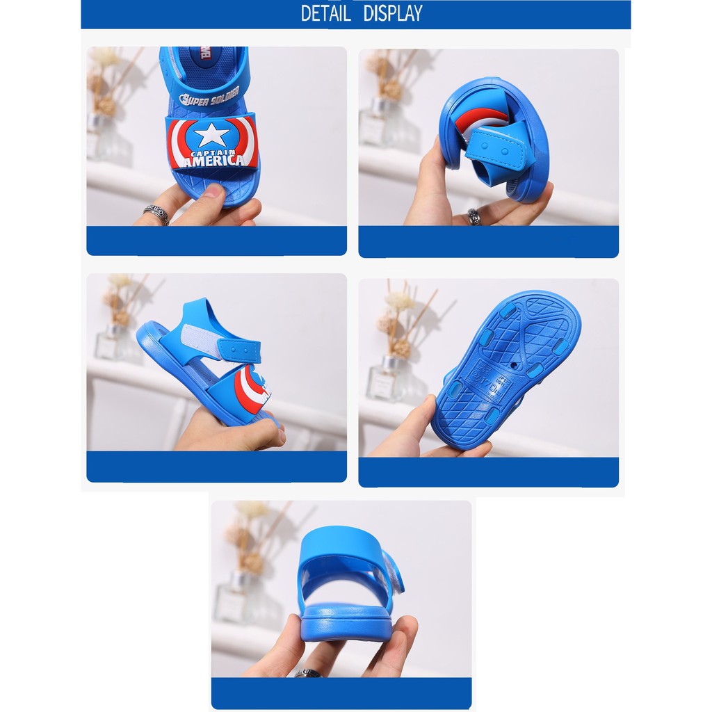 SANDAL SENDAL JEPIT NON-SLIP ANAK LAKI-LAKI DISNEY MARVEL INDOOR DAN OUTDOOR VL