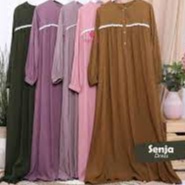 Gamis muslim wanita terbaru 2020 kekinian Senja Dress ukuran L|XL/XXL/Pakaian wanita terlaris/TERMURAH