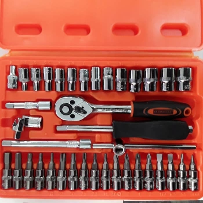 Socket Set 38 pcs Original Kenmaster Kunci Sock/sok Obeng Set Serba Guna Multifungsi