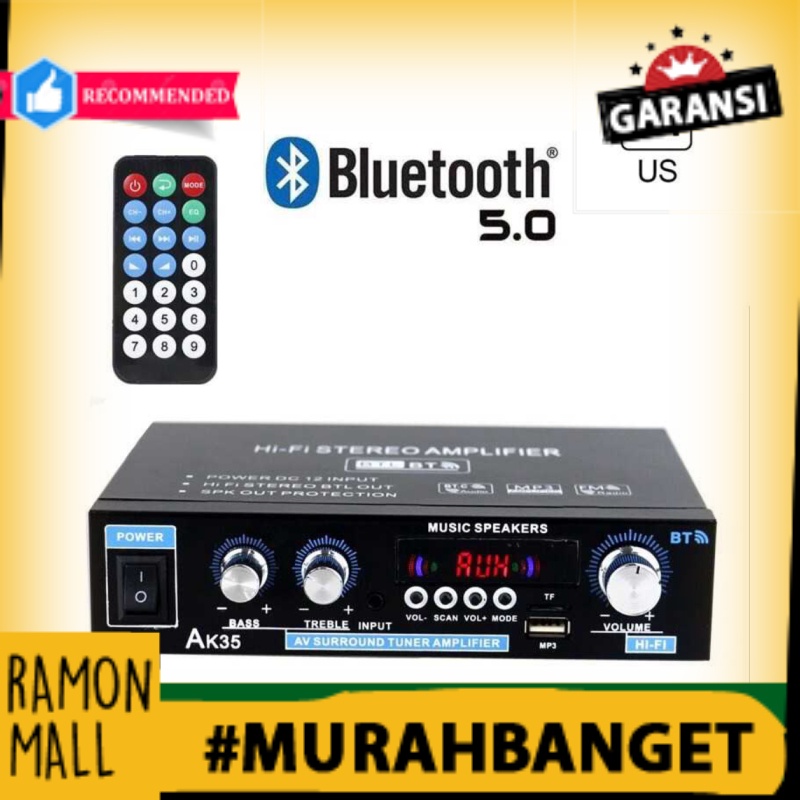 PET premium  Zhengying Audio Bluetooth Amplifier HiFi Stereo 2 Channel 800W - AK35 Limited