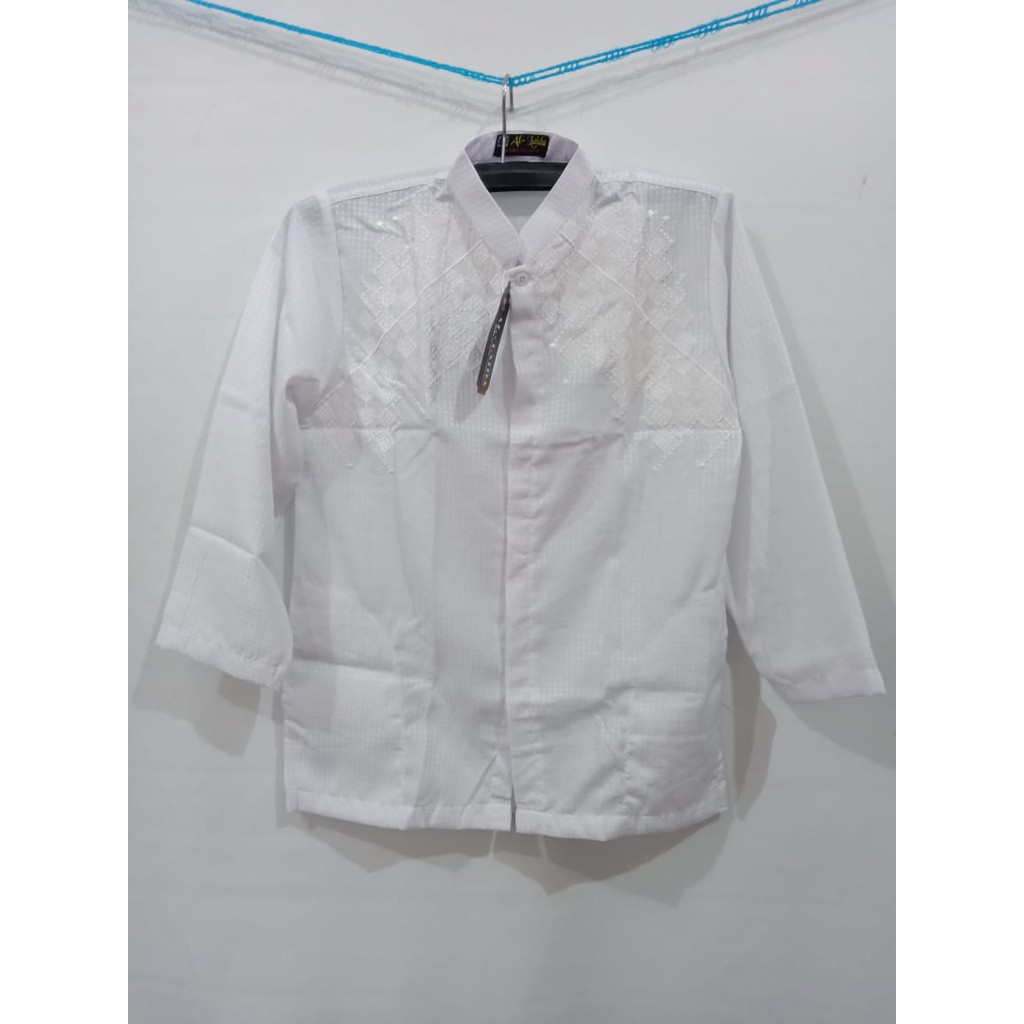 baju koko lengan panjang anak - baju koko anak SD - koko putih anak SD