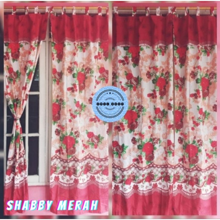 Gorden Pintu Shaby Merah