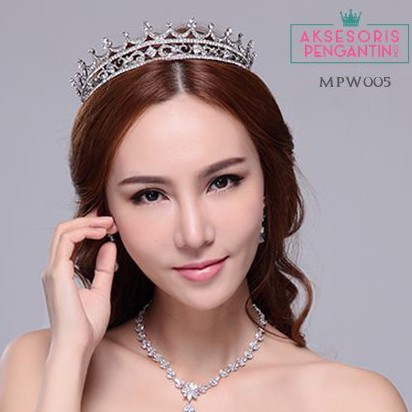 [BISA COD] MAHKOTA PENGANTIN WEDDING CROWN AKSESORIS PESTA MPW005