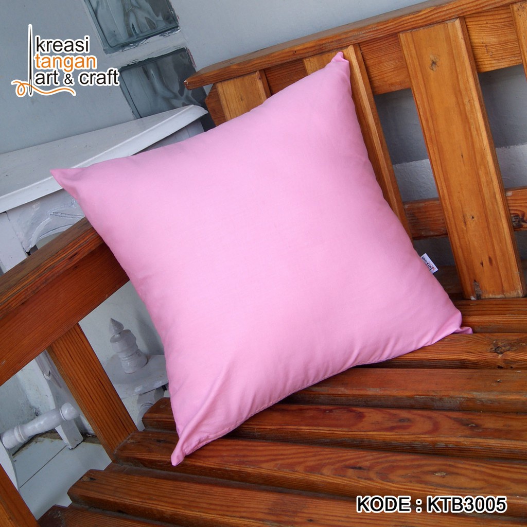 SARUNG BANTAL SOFA POLOS 30x50, 40x40, 45x45, 50x50, 60x60, 70x70 Pink Light KTB3005