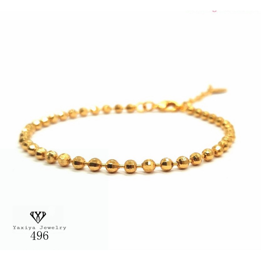 

Gelang Rantai Biji Lada Perhiasan Lapis Emas 18K Yaxiya Jewelry 496