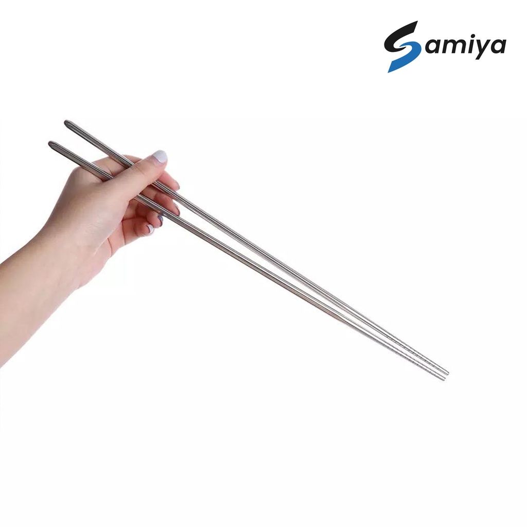 sumpit panjang stainless 36cm / long chopstick stainless steel / sumpit masak bakmi tumis hot pot