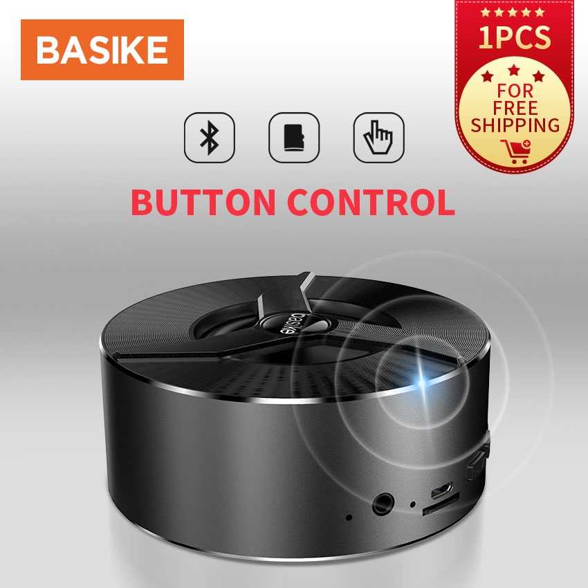 BASIKE speaker bluetooth aktif Portable Mini HiFi Wireless Stereo bass polytron karaoke Kecil