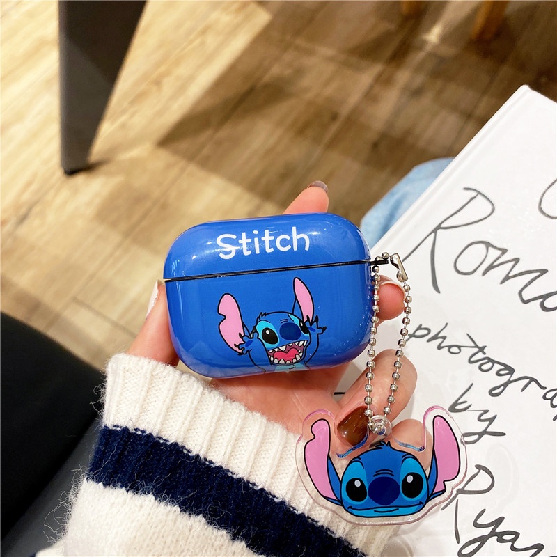 Stitch Casing Silikon Kompatibel Untuk Airpods1 2 3 pro Bluetooth Wireless earphone Case